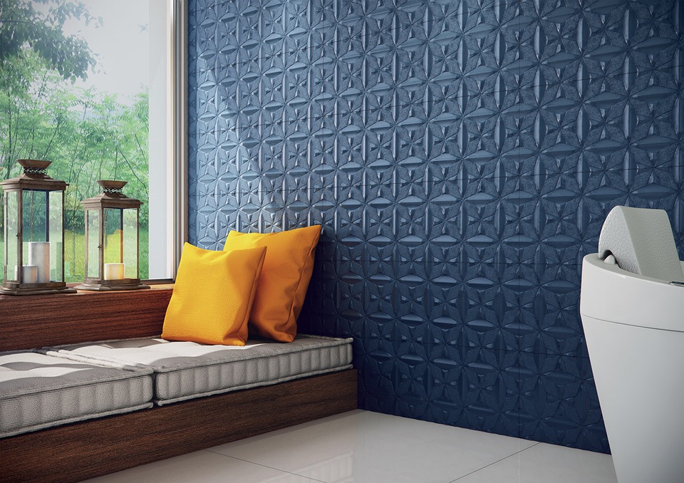 Com uma textura marcante, a linha de porcelanato Estrela Jeans traz cor e vida à decoração de quarto infantil.